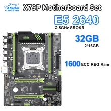 LGA 2011X79P материнская плата Набор чашек с Xeon E5 2640 2*16 ГБ = 32 Гб 1600 МГц DDR3 память ECC Reg ATX USB3.0 SATA3 PCI-E NV