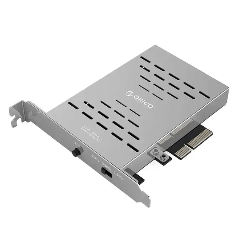 

Orico Prs2 Desktop Disk Array Card Pci-E M.2 Ssd Aluminum Alloy High-Speed Raid Hard Drive Expansion Card