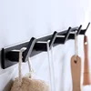 ROVOGO Coat Rack with 3/4/5/6 Hooks Wall Mounted, Metal Coat Hook Rail for Coat Hat Towel Purse Robes Bathroom Entryway ► Photo 3/6