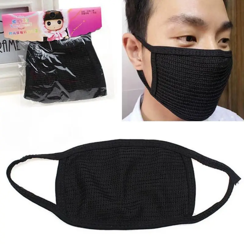 

Unisex Winter Outdoor Anti-Dust Mouth Mask Double Layered Cotton Yarn Cycling Windproof Warmer Elastic Earloop Respirator Cover