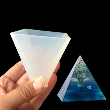 

Fun Ornaments Pyramid DIY Mould Resin Pendant Mold Craft Silicone White 1PC