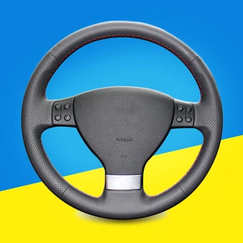 

Auto Braid On The Steering Wheel Cover for Volkswagen Golf 5 Mk5 VW Passat B6 Jetta 5 Mk5 Tiguan 2007-2011 Car Covers DIY