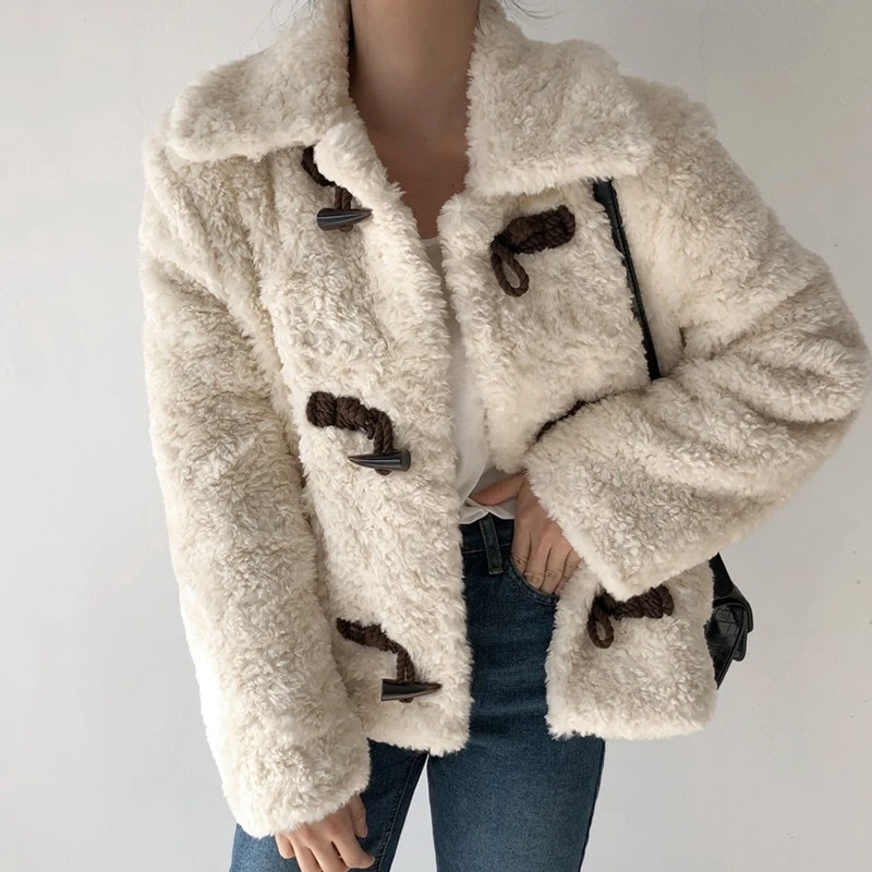 RealShe, зимнее женское пальто с лацканами, длинным рукавом, пуговицами, Alpaka, шерстяные пальто и куртки, Женская Осенняя зимняя верхняя одежда, шерстяное пальто для женщин