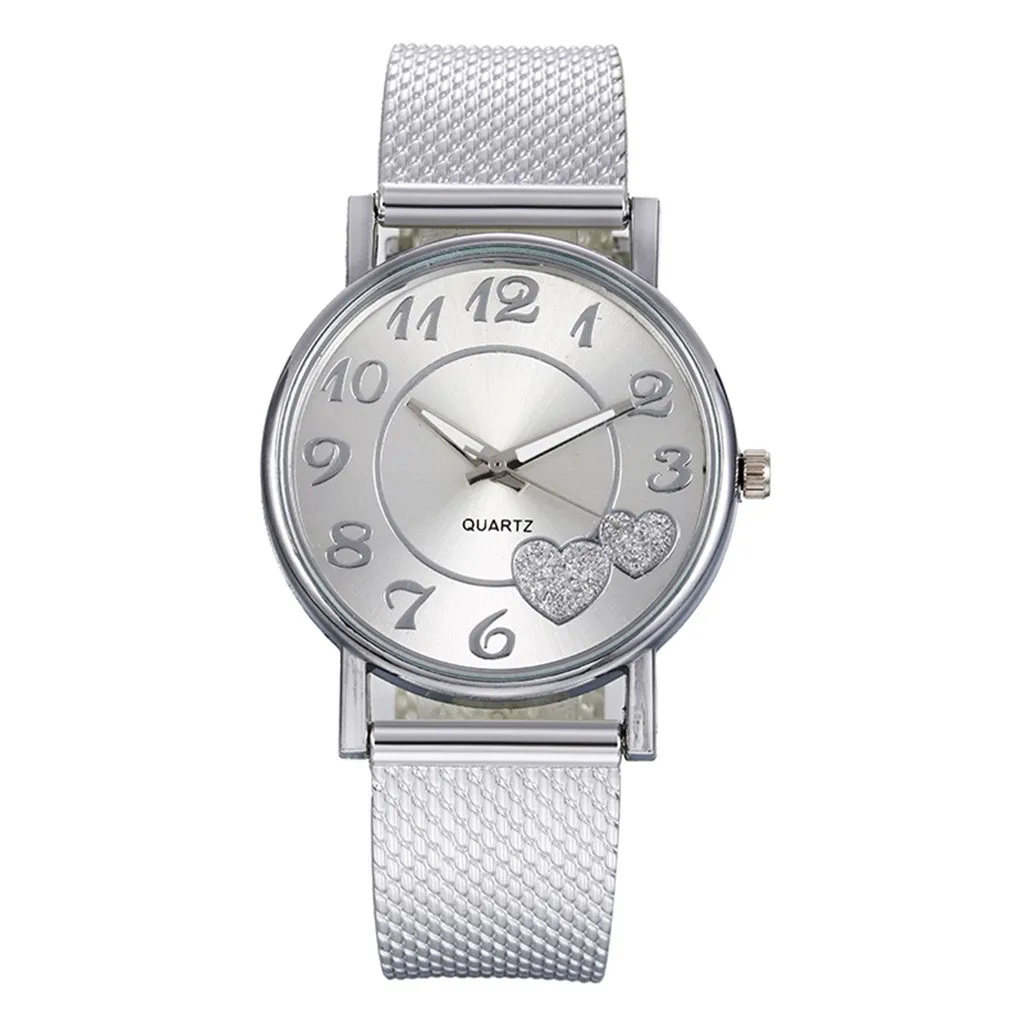 2020 Luxury Brand Women Watches Geneva Ladies Analog Quartz Wristwatch Minimalist Dial Mesh Bracelet