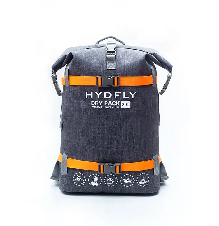 HYDFLY 20L 600D ТПУ Спорт Пляж водонепроницаемый водостойкий рюкзак сумка для водонепроницаемого плавания Кемпинг Дрифтинг сумка рюкзак - Цвет: Серый цвет