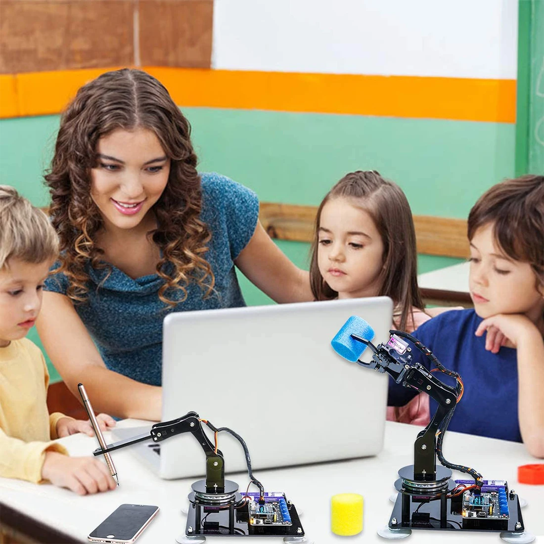 5 Axis Controll Robot Arm For Arduino Stem Full set| LK-Tronics