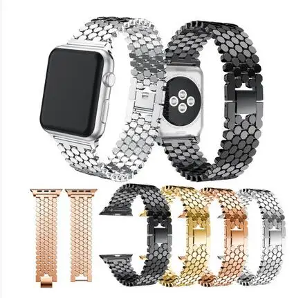 Ремешок из нержавеющей стали для Apple Watch band 42 мм 44 мм серия 4 3 2 1 браслет для iwatch band 38 мм 40 мм браслет