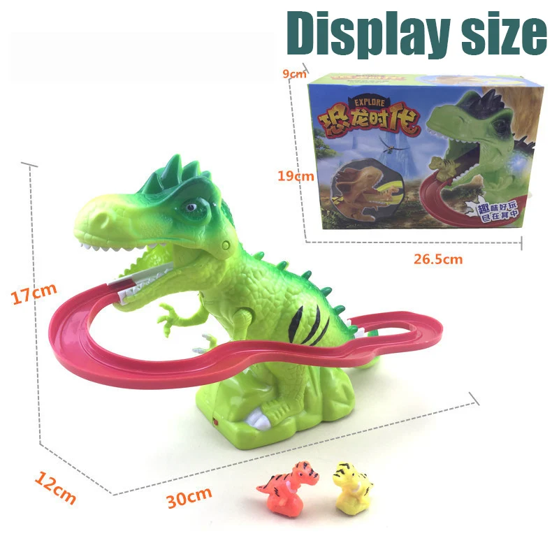 Детские электрические треки, игрушки динозавров, светящиеся со звуком, игрушки для детей, модели животных, интерактивные игрушки, подарок для детей