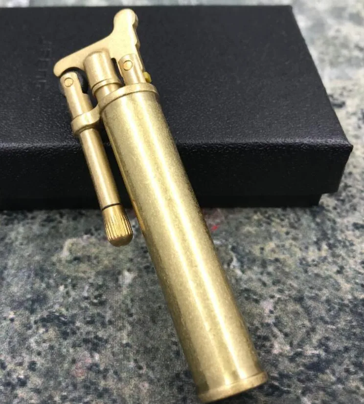 Мини чистый Медь мужские зажигалки для курения сигарета Табак керосиновые зажигалки творческий Портативный шлифовального круга Ciagr