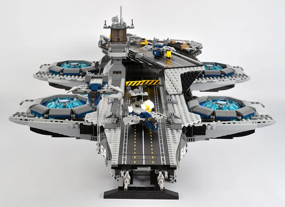 07043 Супер Герои серии щит Helicarrier Мстители Строительные блоки кирпичи игрушки 3057 шт совместимые 76042