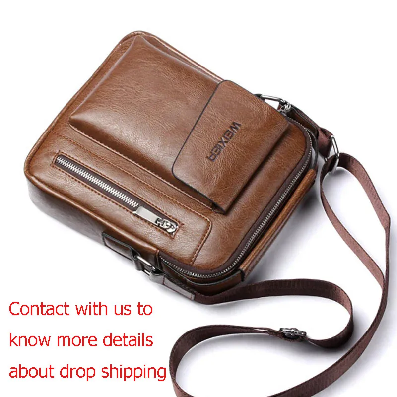 Casual Men Shoulder Bag Vintage Crossbody Bags High Quality Male Bag PU Leather Handbag Capacity Men Messenger Bags Tote Bag