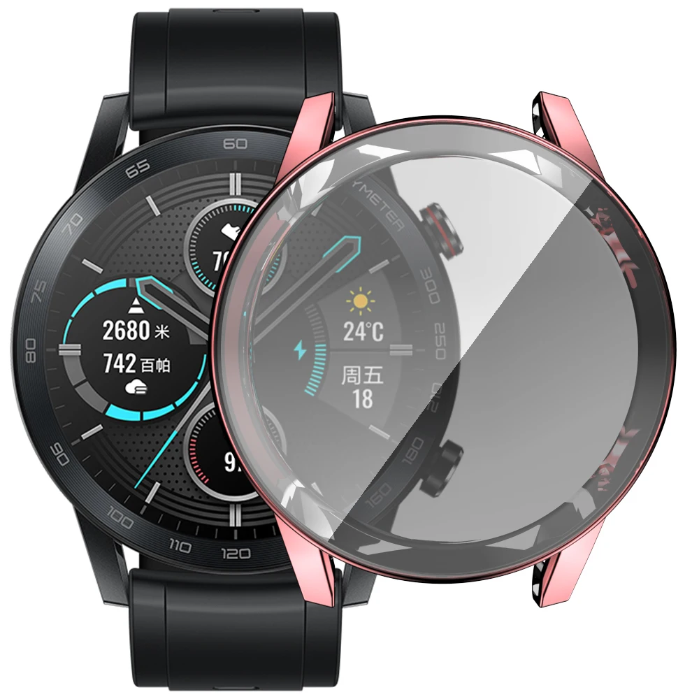 Enhanced TPU Protective Case for 46mm Smartwatch - Full Screen Protector & Bumper