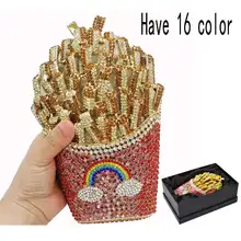 Модные роскошные сумки с кристаллами дизайнерские Стразы французские чипсы клатч Сумки для дам кошелек Свадебные вечерние сумки SC798