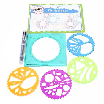 

Children's Puzzle Flower Ruler Cartoon Stationery Creative Set Drawing Template Cartoon Stationery Educational Toys For Chlidren