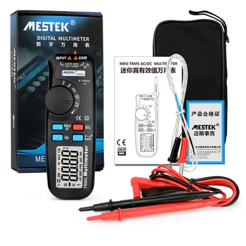

MESTEK Mini Multimeter Auto Range 6000 Counts One-Handed Operation Anti-burn Pocket Multi Meter Capacitance Temperature Measure