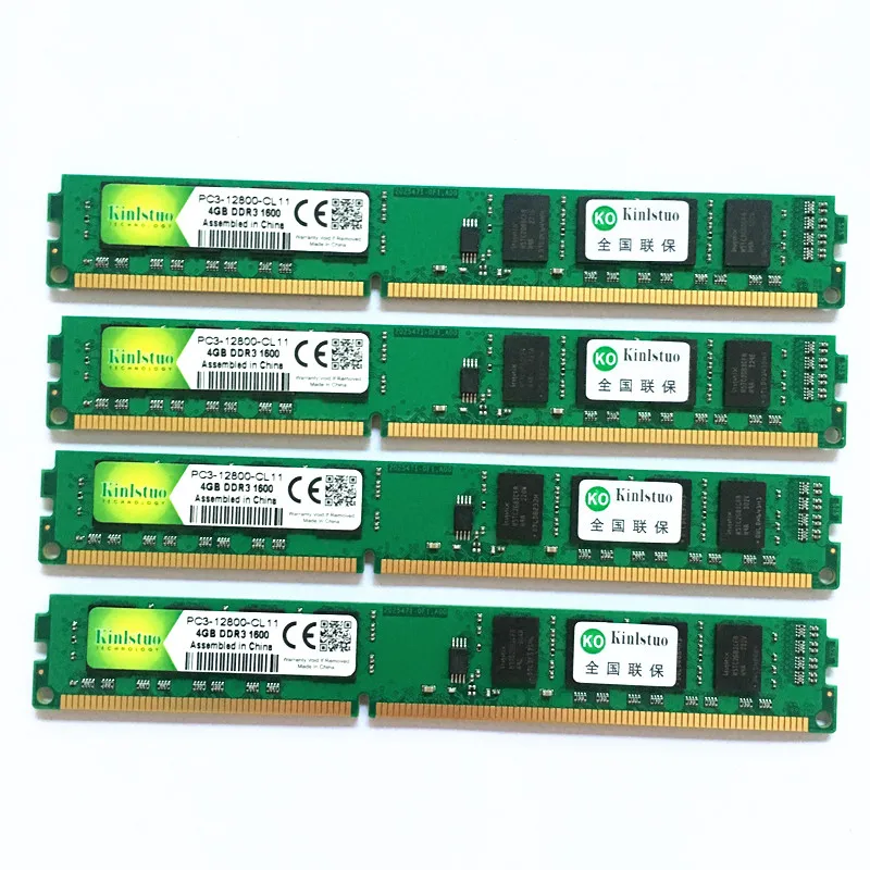 Цена Kinlstuo новая ram ddr3 4gb 1600MHz PC3-12800 240PIN настольная память