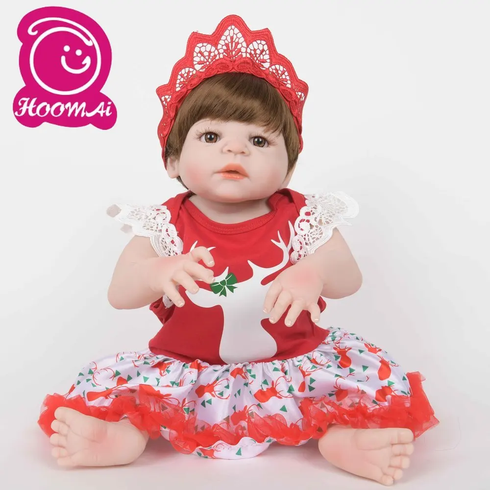 22 дюйма 55 см удивительные Bebe Reborn Детские игрушки Реалистичные мягкие полностью виниловые силиконовые тела прекрасный Playmate новорожденный кукла ребенок Рождественский подарок