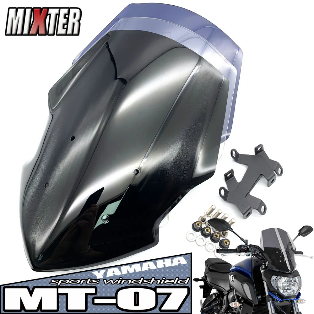 New Motorcycle Accessories Racing Sport Touring Windshield WindScreen Deflector Visor Viser For MT07 FZ07 2018-2020 MT-07 FZ-07 |