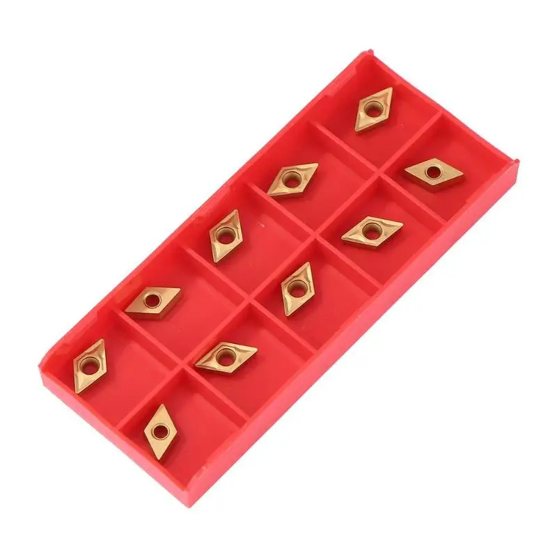 10pcs DCMT070204 Carbide Inserts Blades+ 4Pcs 12mm Straight Shank Boring Bar CNC Lathe Turning Tool Holder+ 4pcs Wrenches