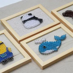 Kits de manualidades para adultos y niños, pinturas de uñas de plantas y animales bonitos con Marco, decoraciones hechas a mano, juguetes creativos para el hogar, juegos de mesa