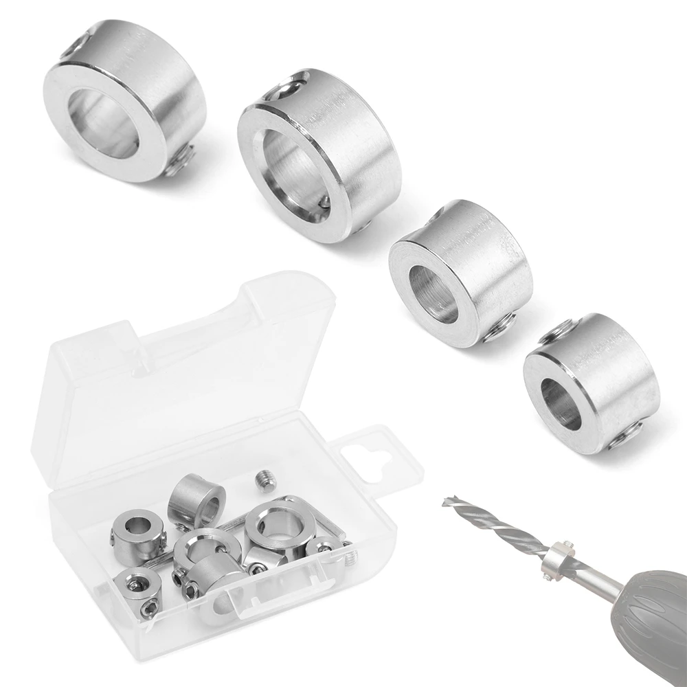 de Collar de tope para taladro carpintería, broca de perforación de 3mm 10mm, anillo de tope de profundidad, anillo tope de acero inoxidable, para taladro|Taladros| - AliExpress