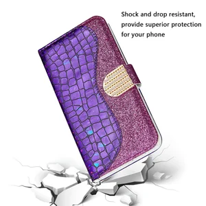 Image 5 - Flip Leather Case for Huawei P40 P30 P20 Lite Pro P Smart 2019 Mate 20 lite Glitter Wallet Magnetic Stand Y6 2019 Honor 8 Cover