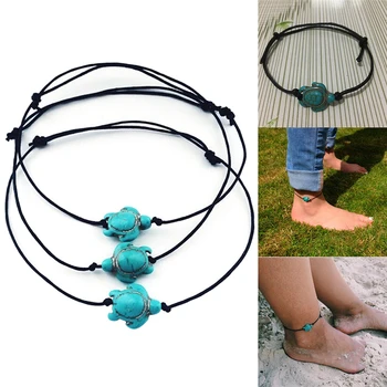Women Boho Turtle Ankle Chain Anklet Bracelet Foot Chain Beach Jewelry