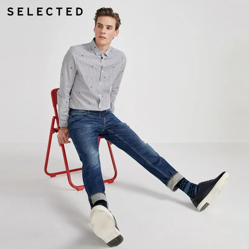 SELECTED Men's Spring Slim Fit Denim Pants Slightly Stretch Jeans S|420132508 SELECTED Men's Spring Slim Fit Denim Pants Slightly Stretch Jeans S|420132508