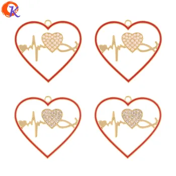 

Cordial Design 50Pcs 33*35MM Jewelry Accessories/Charms/Hand Made/Heart Shape/Imitation Pearl/DIY Making/Earring Findings