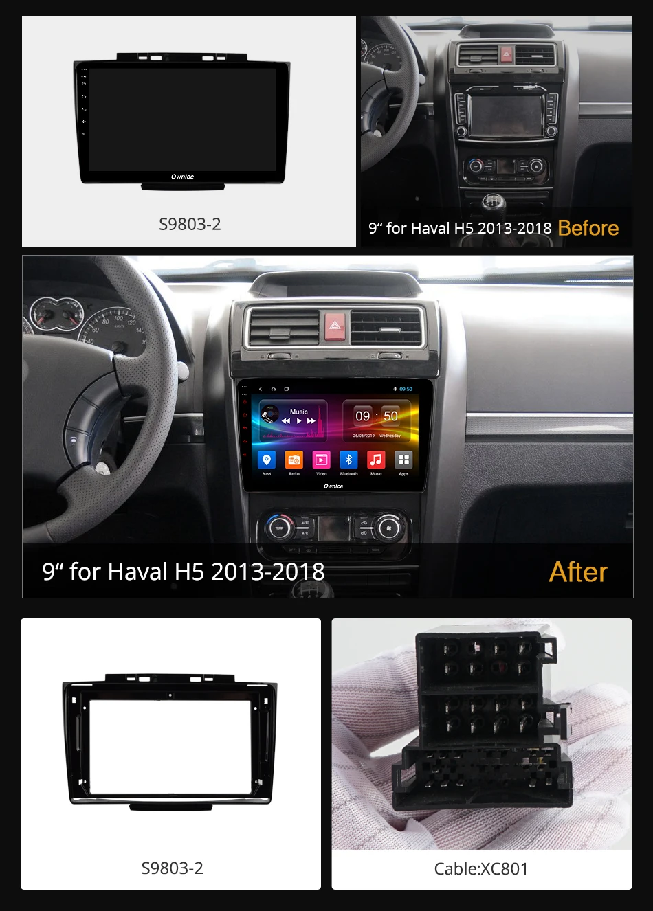 Автомобильный DVD плеер Ownice K3 K5 K6 Android 8 1 GPS для Great wall Haval Hover H5 H3 2013 2018 аудио