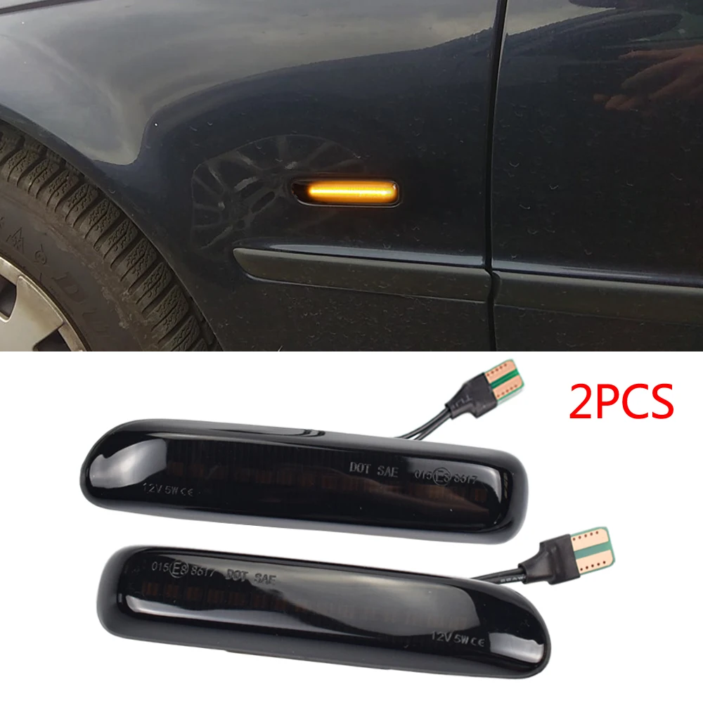 

Dynamic Fender Turn Signal For BMW E46 3 Series Limo Coupe Compact Cabriolet Touring LED Light Side Marker Sequential Lamp