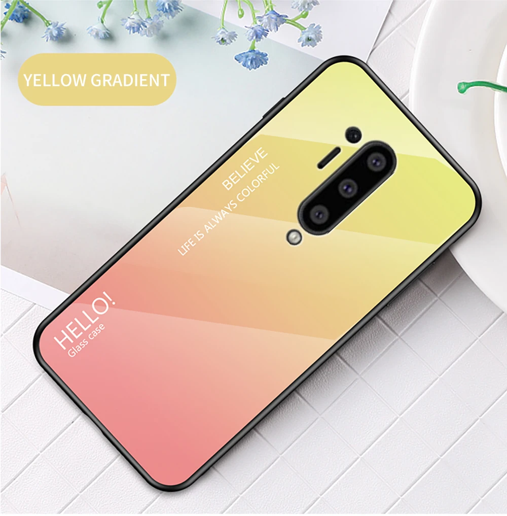 XUANYAO Cover For OnePlus 8 Case Silicone Frame Cover For OnePlus 8 Pro Case Colorful Tempered Glass Hard Back Cover One Plus 8 (16)