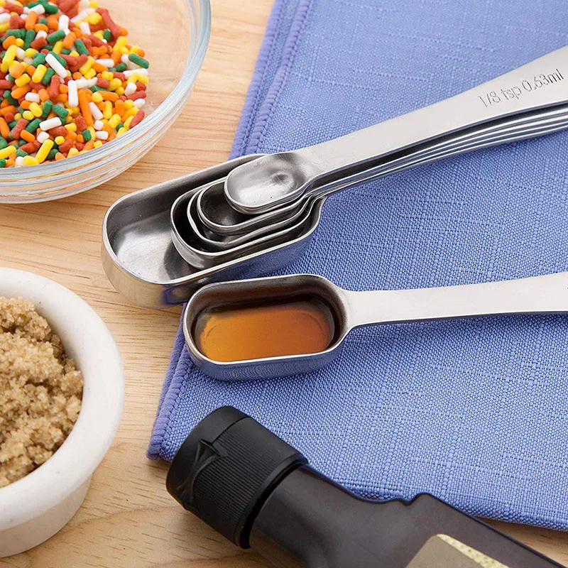 6/10 Piece Measuring Cups Kitchen Measuring Spoons Set Stainless Steel Measuring  Cup Spoon For Baking Cooking Measuring Tools - Measuring Tools - AliExpress