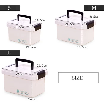 

Multifunctonal Storage Box First Aid Kit Organizer With Handle Portable Kits PP Plastic Drug For Household Storage Case