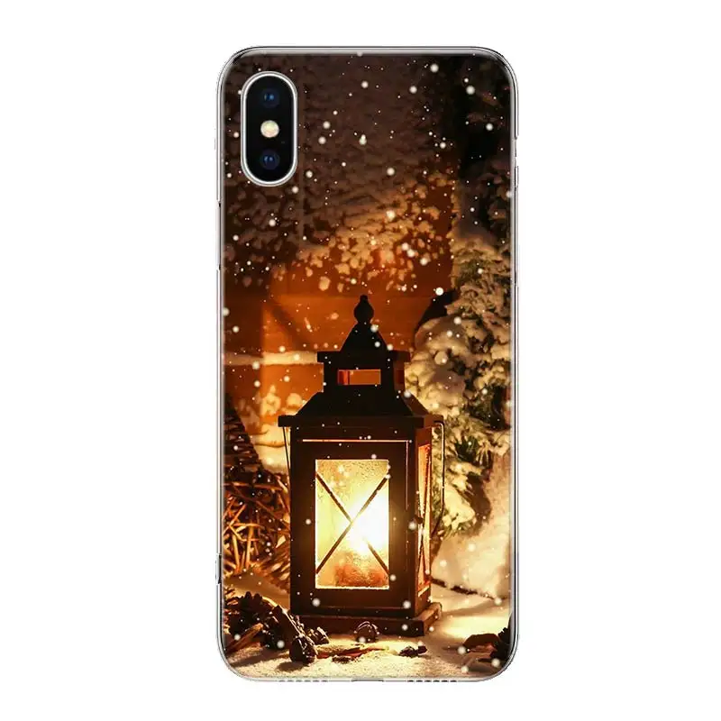 Пейзаж зимний светильник Снежный чехол для телефона для iPhone 11 Pro 7 6X8 6S Plus XS MAX+ XR 5S SE 10 Ten Art TPU Coque Capa Shell