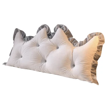 

Triangle Plush Bedside Cushion Large Back Double Back Cushion Backrest Pillow for Bed Tatami Girl Gift Cojines Home Decor FK231
