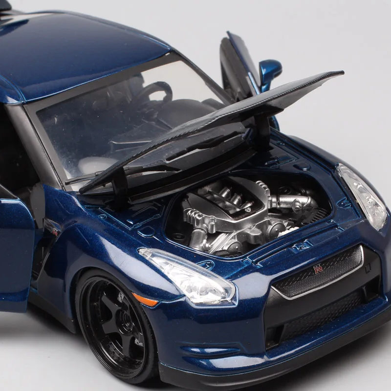 1/24 масштаб Jada 2009 Nissan GTR super GT Гоночная машина металлические Литые и игрушечные транспортные средства модель GT-R миниатюрная для коллекционного хобби детей