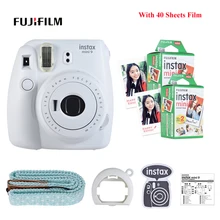 Fujifilm Instax Mini 9 камера мгновенная камера пленочная камера с зеркало для селфи+ 20 или 50 листов белая пленка фотобумага