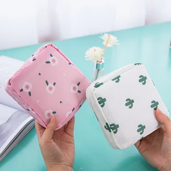 

Portable Fabric Bags Large Capacity Bag Sanitary Cotton Aunt Towel Nylon Storage Bag Easy to Carry Lightweight pad pouch Hot