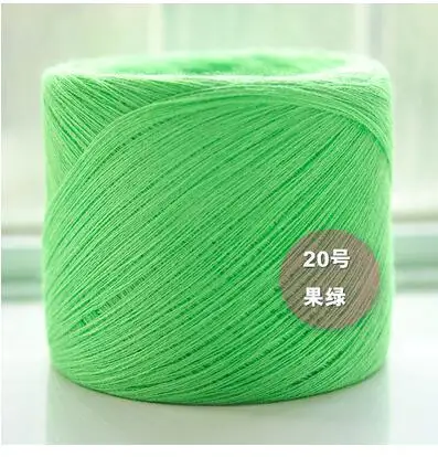 500 г/лот вязание крючком пряжа из полушерсти laine a tricoter Notoginseng шерсть нитки для ручного вязания крючком - Цвет: 20 fruit green