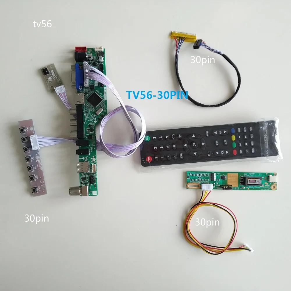 

2019 TV LCD VGA USB TV 56 светодиодный AV контроллер плата драйвера DIY для LP154WX4(TL)(AA)/LP154WX4-TLA9 1280X800 комплект дисплея