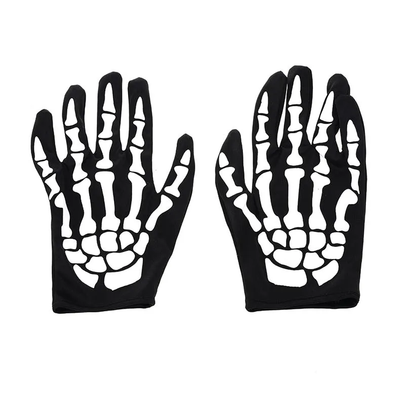 

Halloween Makeup Ball Skeleton Gloves Bar KTV Party Children Adult Horror Gloves Wholesale