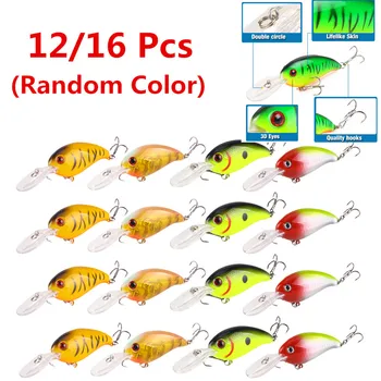 

12pcs Simulation Baits Funny Fishing Lures Creative Bionic Baits Life-Like Bait Random Color