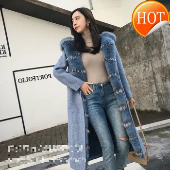 GĂŒnstig Mantel Echtpelz Frauen Fuchs Pelz Mantel Winter Mantel Frauen Parka Koreanische Doppel Seite Wolle Jacke Abrigos Mujer Invierno 2020 18170 YY905