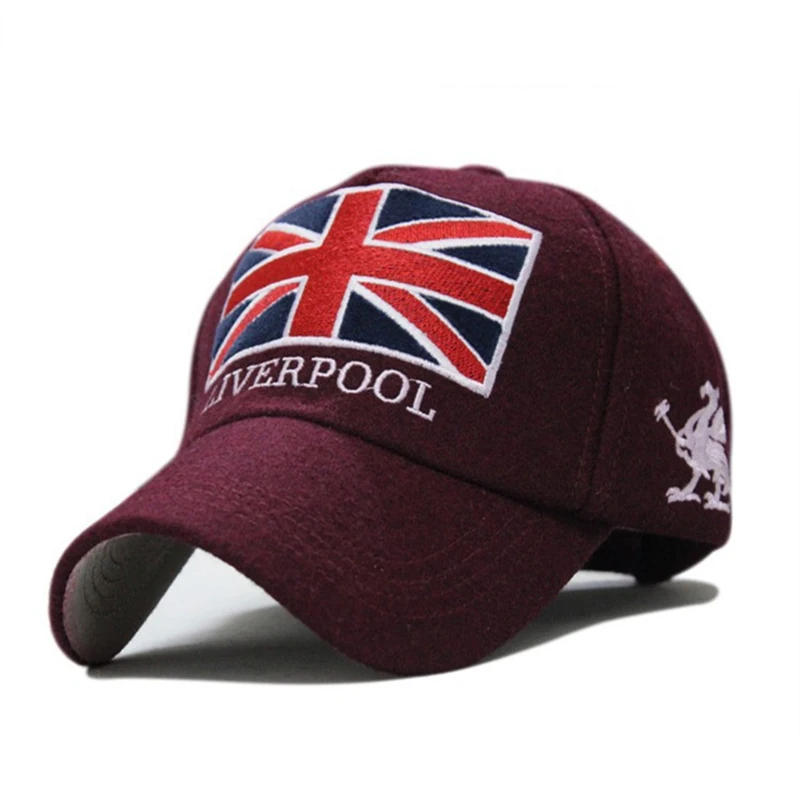 Новое поступление Snapback шапка зимняя бейсбольная кепка мужская Ливерпуль теплая