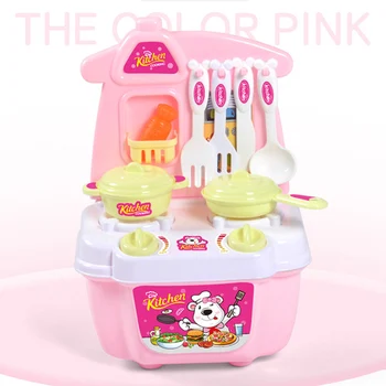 

2020 New 21 PCS Play Kitchen Kit for Kids Pretend Cooking Set Roleplay Toddlers Playhouse Game