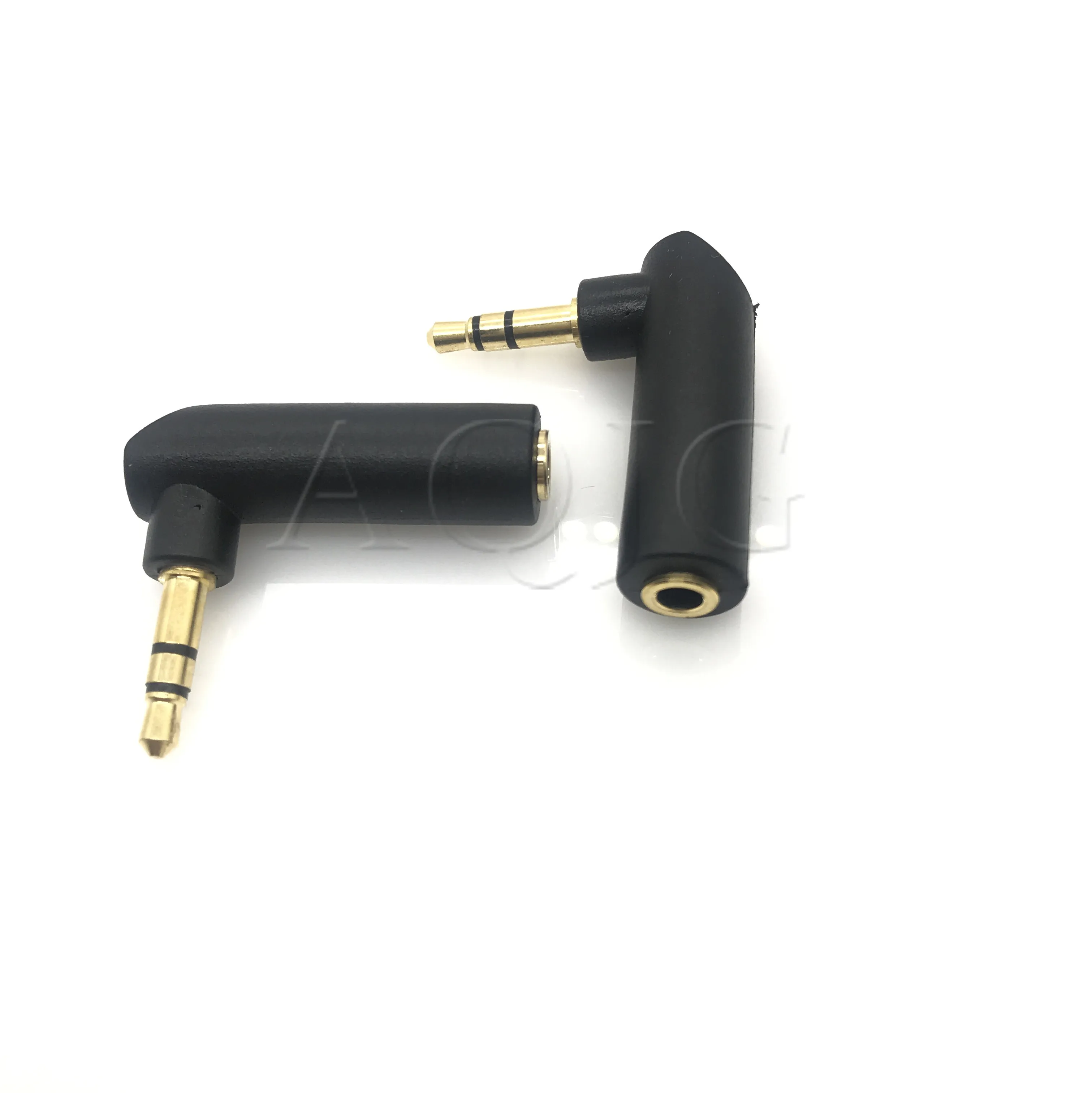 1Pcs Gold 3.5mm 3 Pole Stereo 90 Degree Right Angle Female to 3Pole Male Audio Plug L Shape Jack Adapter Connector | Обустройство