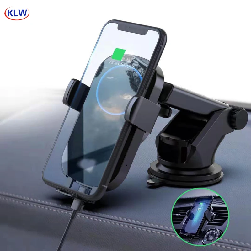 

10W Max Qi Wireless Car Charger with Intelligent Infrared Sensor Fast Charging Car Phone Holder for xiaomi 9 huawei pro30 p30