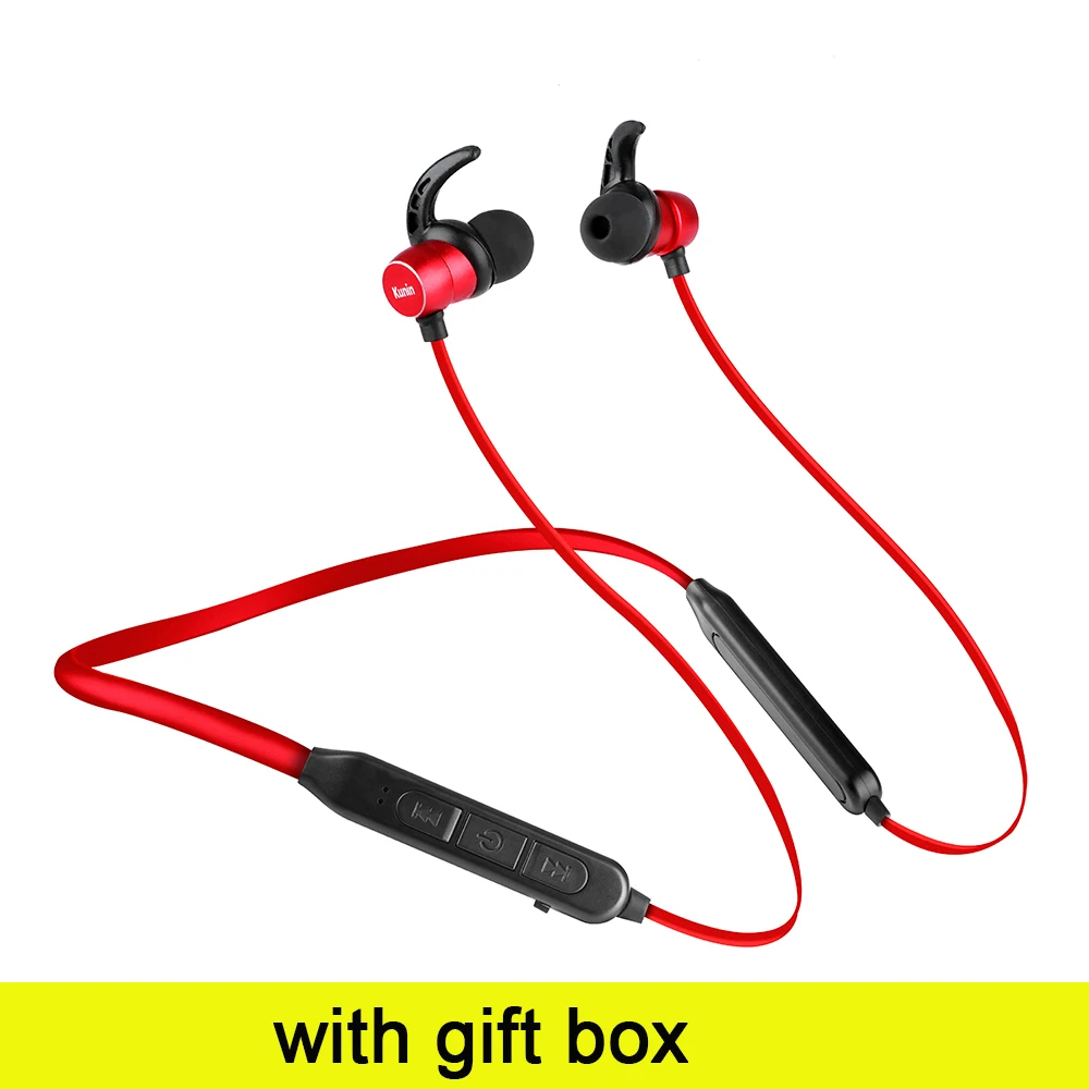 Bluetooth наушники 10Hr беспроводные наушники V5.0 с шумоподавлением спортивные наушники с микрофоном fone de ouvido для Xiaomi - Цвет: With gift box Red