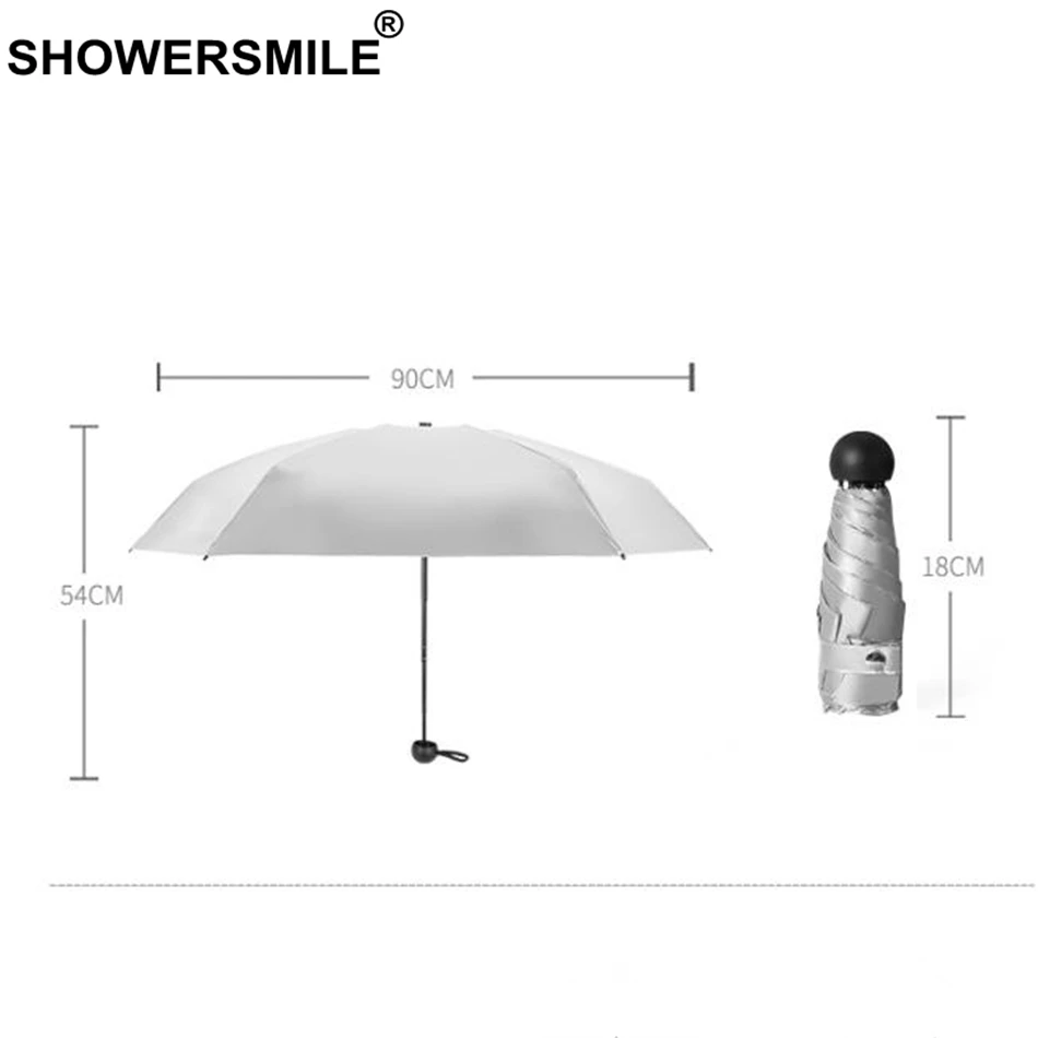 Карманный мини зонтик shouresmile женский с серебряным покрытием для улицы солнечный